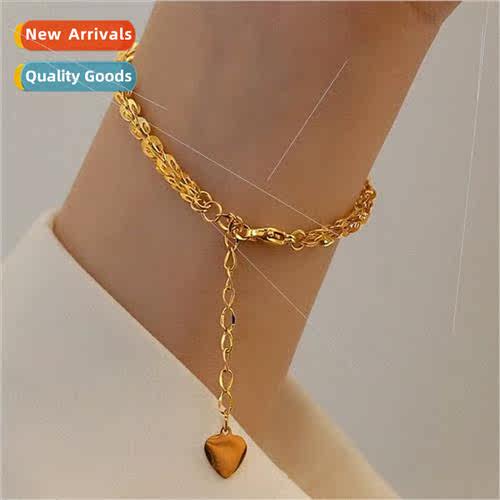 Do not lose color new Korea tanium steel bracelet female hun