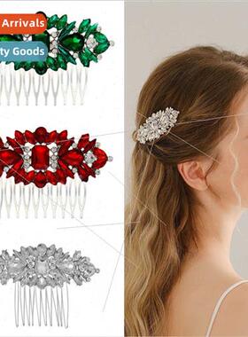 Europe luxury full diamonds comb wedding dress elegant coiff