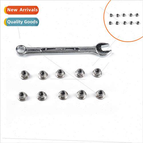 Set 10 M4,M5,M6,M8 Flange Nylon Nut+Wrench-Hardware