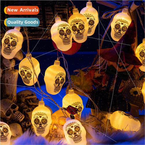 Halloween string lights crystal pumpkin skull spooky atmosph
