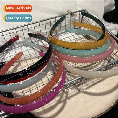 Jelly color acrylic basic hair bands headdress ins girls col