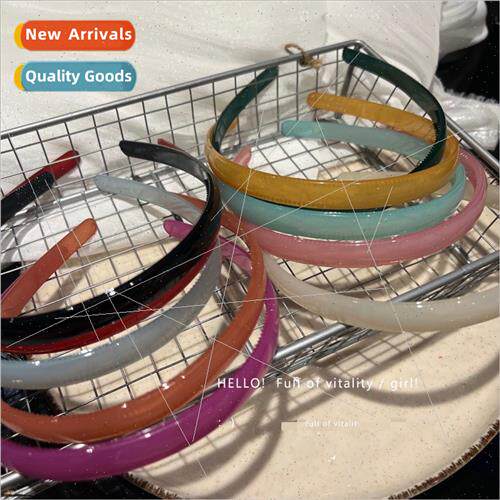 Jelly color acrylic basic hair bands headdress ins girls col
