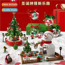 Santa Claus Snowman House Elk Christmas Tree Compatible LEGO