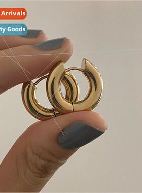 Europe Geometric Circle Earrings Minory Minimalist Cool Ear