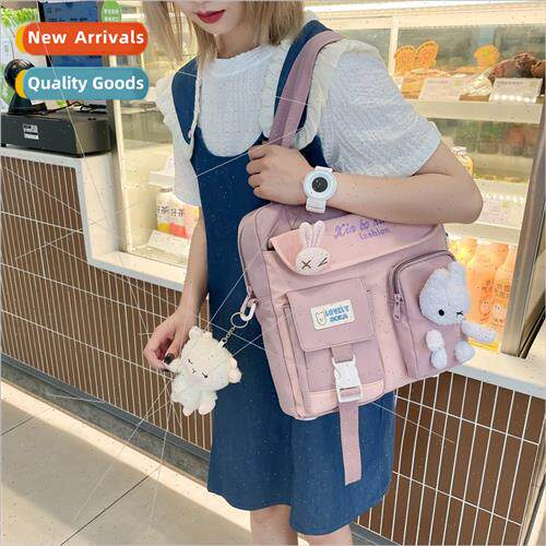 Shoulder bag female college light change multifunctional bac