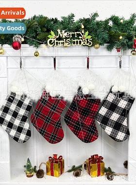 2023 New Christmas Hanging Gable Christmas Stocking  Bag Chr