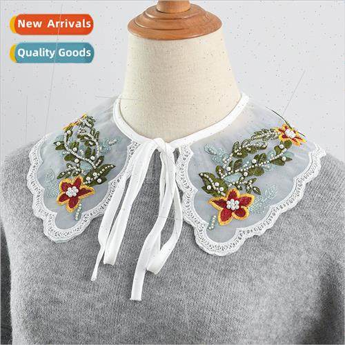 Fake collar versatile girls hanbok yarn shawl hollow small s