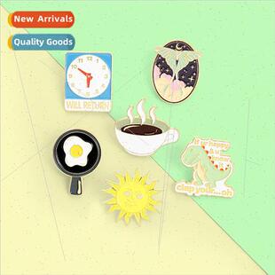 Creative Breakfast Omelette Coffee Alarm Clock Sunny Dinosau