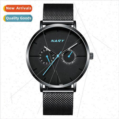 New men fashion nd casual watch simple generous waterproof q