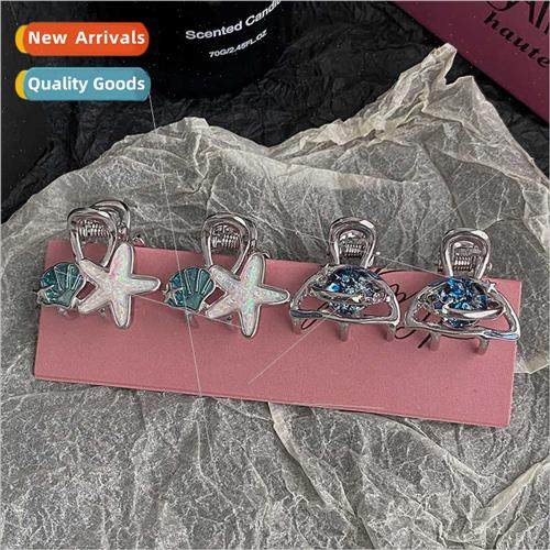 Blue ocean starfish small grab clip new diamond hair clips s