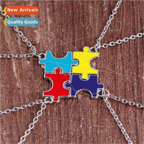 Europe best friends colorful oil drop necklace best friends