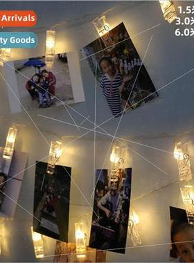 LED clip light string background creative photo clip battery