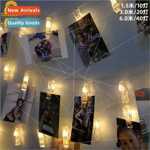 LED clip light string background creative photo clip battery