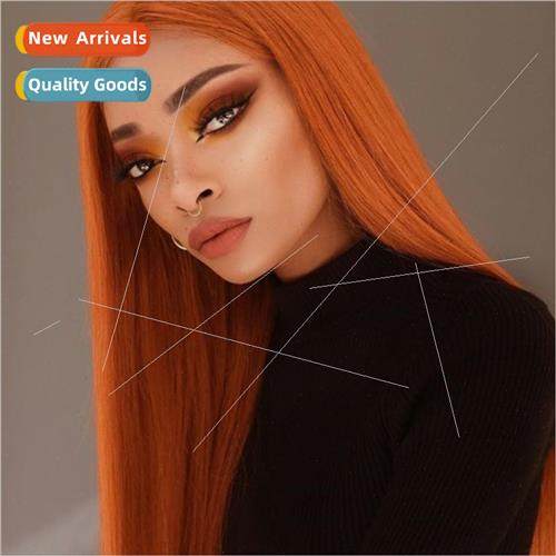Wig Europe wig female long center parting mechanism rose net