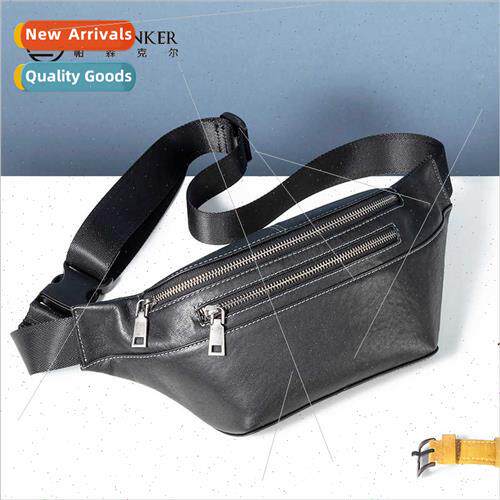 Men chest bag leather business daily bag fashion simple male