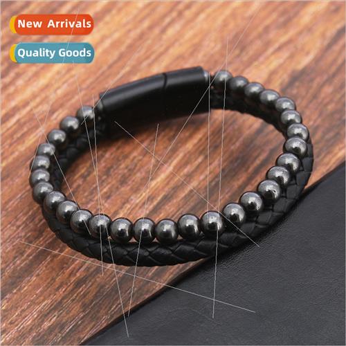 2023 Europe new volcano tiger eye whe pine magnet beads leat