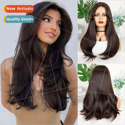 New wig Europe ladies front lace chemical fiber head coverin