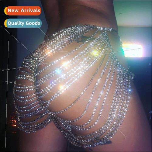 Europe summer nightclub super flash hip hollow sexy bustier