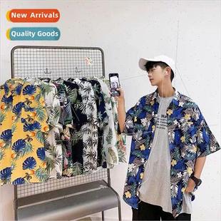 Hainan island wear beach short sleeve shirt casual top cocon