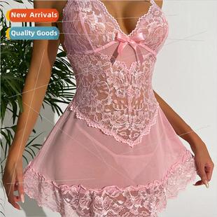 New see-through sexy lingerie plus size mesh lace temptation