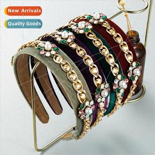 baroque retro pearl Hair female Europe headband fashio bands