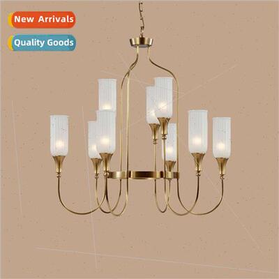 New American all copper chandelier countryside modern simple