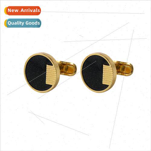 Cufflinks Round Black Cufflinks French Shirt Cufflinks cuffl