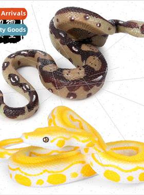 Wildlife snake toys coiled python golden python model amphib