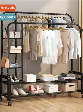 mple drying rack floor standing bedroom hanging clothes rack