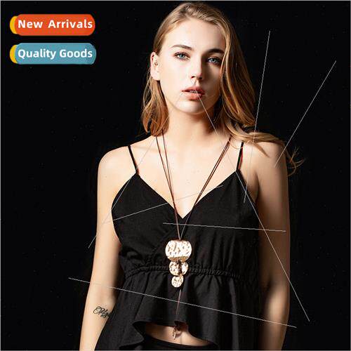 Necklace Europe Fashion Round Tassel Decoration Long Necklac