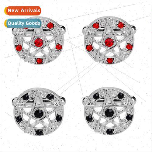 Europe Evil Force Pentagram Diamonds French Cufflinks New Me