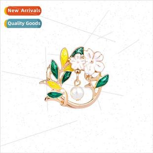 openwork leaf green Koreancreative flowers pin leaves new