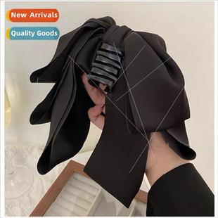 bow sense high band hair large black satin advanced French