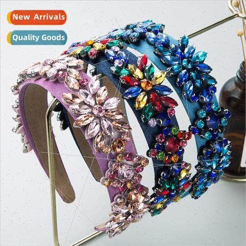 Hair bands ins cold wind fashion shiny colorful crystal baro
