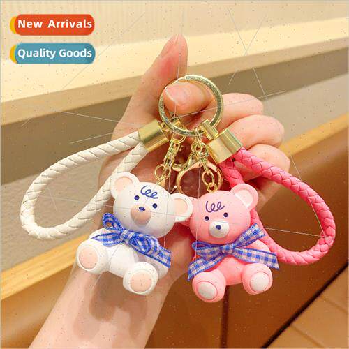 Resin bow bear car pendant doll cartoon doll keychain key ch