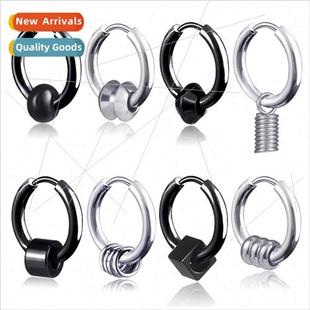 earrings适用men hop Korean earrings earri Street student hip