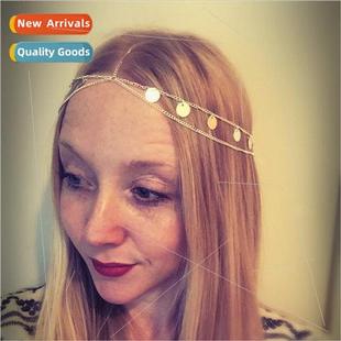 piece layered hair Europe female round chain weddin bohemian