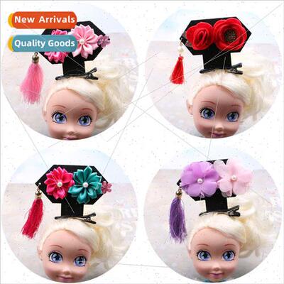 Chinese small lattice hairpin retro tassel flower headdress