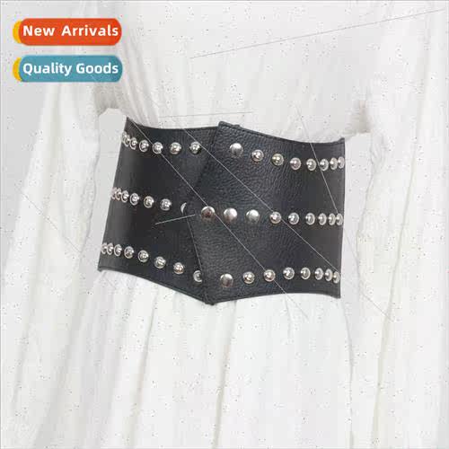 Premium sense wide belt female decorative fashion elastic bl