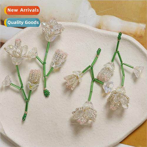 Aesthetic fairy crystal flower bouquet diy handmade weaving