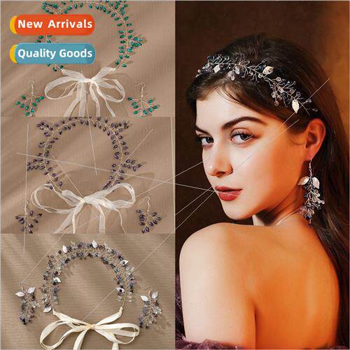 New hair bands earrings set Europe bridal hair accessories w