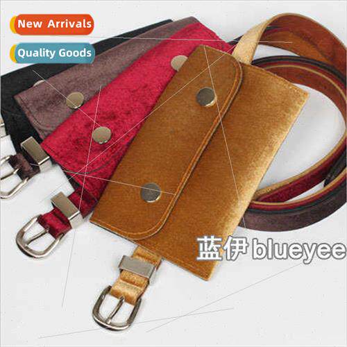2018 new ladies belt bag gold velvet high-grade fashion wall