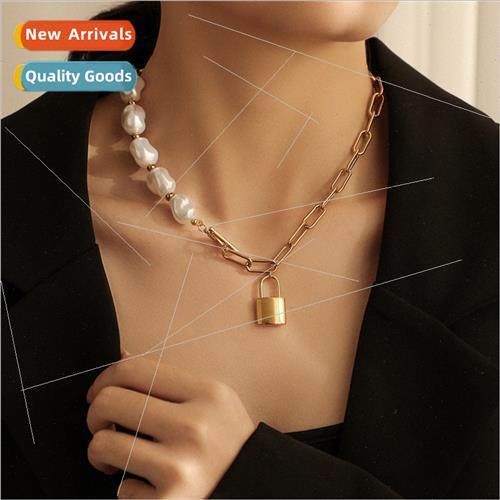 new baroque shaped pearl patchwork necklace punk earth cool