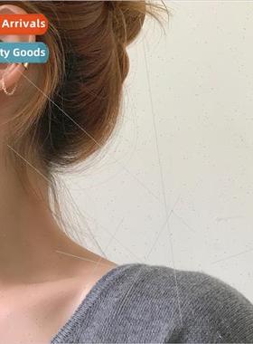 Korea simple earrings female ins simple cold wind chain tass