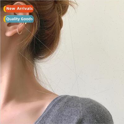 Korea simple earrings female ins simple cold wind chain tass