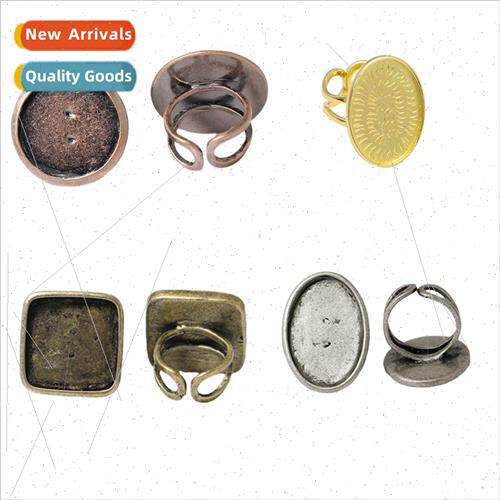 Various colors available Europe DIY copper ring time gemston
