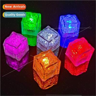 Glowing Ice Cubes LED Fluorescent Cubes Colorful Flashing Ic