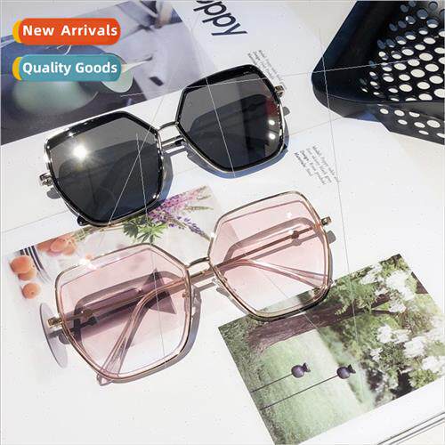 2019 new large frame sunglasses female Korean tide retro sun