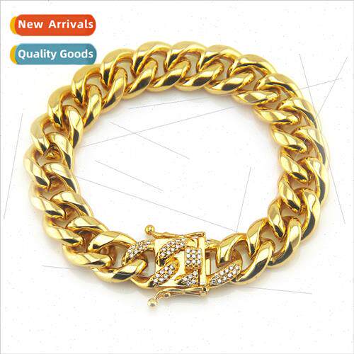 Bracelet Europe Hip Hop Men Biker Bully Bracelet Diamonds Fa