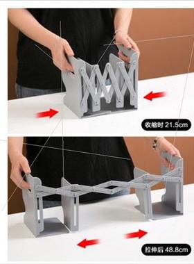 Expandable bookcase student desktop book clip put book holde